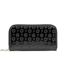 PORTAFOGLIO DONNA POLLINI DOPPIO VANO ALL AROUND ZIP TAPIRO NERO / MARRONE TE9002 CO