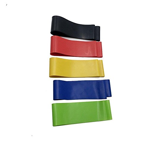 Widerstand Loop Bands, flach Elastic Stretch Bands für Beine & Explosive Ausdauer-Krafttraining, 5 Stück/Set - 6