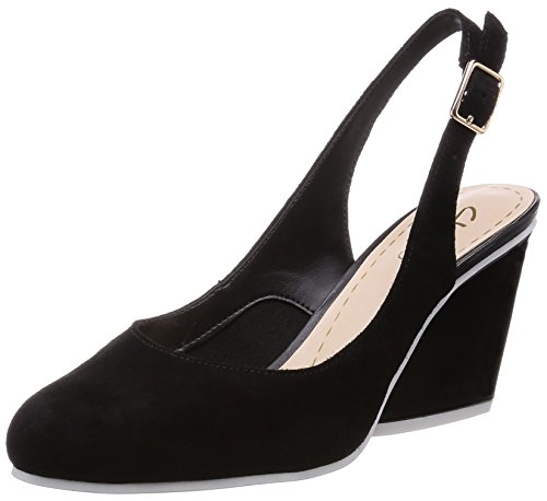 Clarks Womens Demerara Sugar Suede Shoes In Black Standard Fit Size 4 28C08