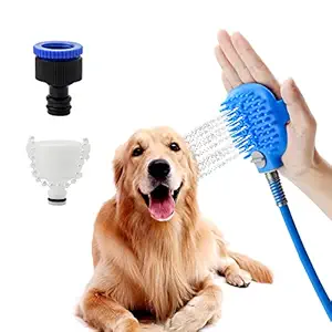 CYX Dog Shower Attachment, Shower Sprayer and Scrubber in-one,Dog Bath Brush Pro with Indoor/Outdoor, Pet Bathing Tool Shower Accessories for Dog Cat Horse Pet Grooming