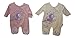 Pinkbluewhite Pack of 2 Baby Girl Velour All in One Romper With Embroidery (3/6 Months)