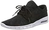 Zapatillas para hombre Nike, modelo Stefan Janoski Max, color negro y suela blanca