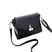 Produktbild SJLN Damenmode Wilde Umhängetasche Einfache Damen Diagonale Kreuz Paket Mädchen Dating Einkaufen Mobile Handy Ändern Tasche,Black-OneSize