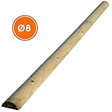 Altura: 4 cm Medio Palo Redondo Pino Autoclave Ø80 X 2000 Mm
