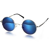 gafas de sol hombre redondas 2018 HD Lente Polarizada - Las lentes polarizadas le ofrece la 100% protección contra los rayos de UVA, UVB y UVC, con la visión de alta definición