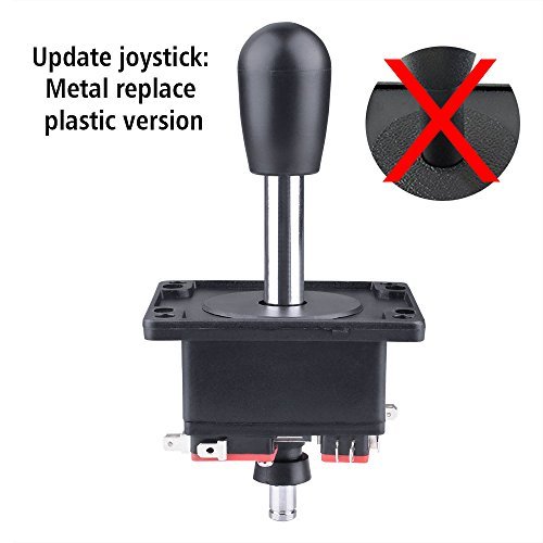 Quimat Joystick Arcade Met  lico   8pcs Microinterruptores 1P   2P Botones de Inicio   Botones 6pcs para Videojuego MAME Jamma QR01