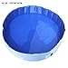 Produktbild Crewell Zusammenklappbar Pet Bad Pool Faltbar Tragbar Puppy Baden Eimer für Katzen Hunde, Blau, 120cm*30cm