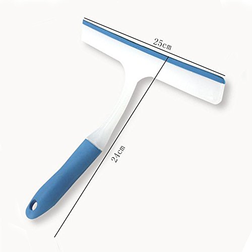 Preisvergleich Produktbild Fenster Squeegee Glas Scheibenwischer Duschkabinenabzieher Fensterabzieher Wasserschieber Scraper Silikon Fenster Rakel Wischer Anti-Rutsch perfekt für die Reinigung Dusche Fliesen Badezimmer Blau