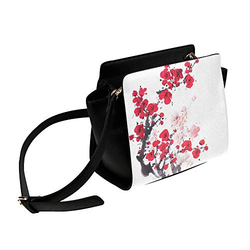 Preisvergleich Produktbild Rtosd Chinesische Kultur Traditionelle Tuschmalerei Blumen Umhängetasche Umhängetaschen Reisetaschen Seesack Umhängetaschen Gepäck Organizer Für Dame Mädchen Frauen Arbeit Einkaufen Im Freien