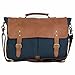 The House Of Tara Leather and Canvas Office and Laptop Bag (Combat Blue) RS.1799.00