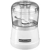 KitchenAid 5KFC3515EWH - Mini picadora, color blanco