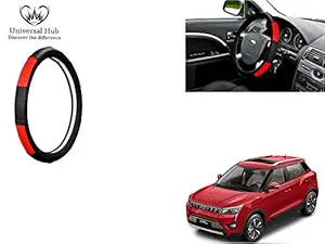 Universal Hub- Ring Type (Gold Black Red) Car Steering Wheel Cover for XUV 300 2019