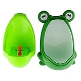 Frosch Kinder Töpfchen WC-Training Cartoon-WC für Kleinkinder Jungen Pee Trainer mit Windmühle Target Wurfspiel grün - 2