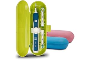meilinkeji Plastic Electric Toothbrush Travel Case for Oral-B Pro Series, 3 Packs (Blue&Pink&Green)