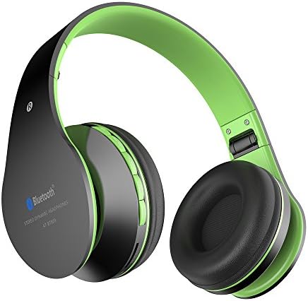 Aita Bluetooth Headphones Over Ear with Microphone, Wireless Sport Headset for Running, Jogging, Cycling, Driving, Compatible with iPhones Android Smartphone MP3 Players PC and Laptop (BT809, Green)