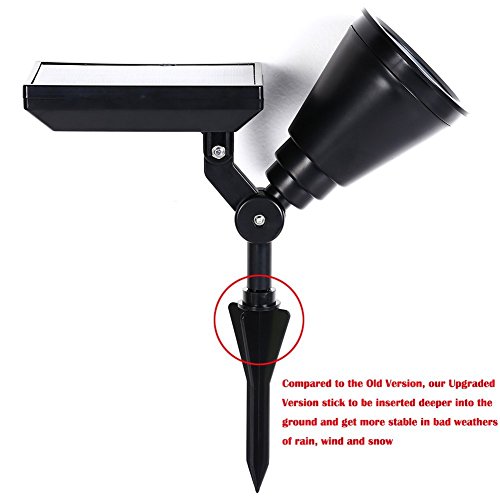 B-right® 200 Lumen solarbetriebene LED außen Solarleuchten Außenleuchte Wasserdichte Outdoor-Wandleuchten für Garten, Terrasse, Auffahrt, Warmweiß (3000K). Eine-Jahre-Garantie - 2