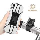 【Face ID/Touch ID Kompatibel】 Blockiert der telefonhalter die Face ID und Lichtsensor nicht. Alle Bildschirm Freundlich. Der Fahrradständer ist einfach zu montieren oder zu demontieren. Einfache und schnelle Installation ohne Werkzeuge. Bei befahren von unebenheiten/gelände, klappert nicht