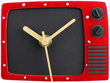 MCC Rectangular wall clock Refrigerator magnetic message stickers - Antique TV Acrylic Power Magnet - 11cm , red and black