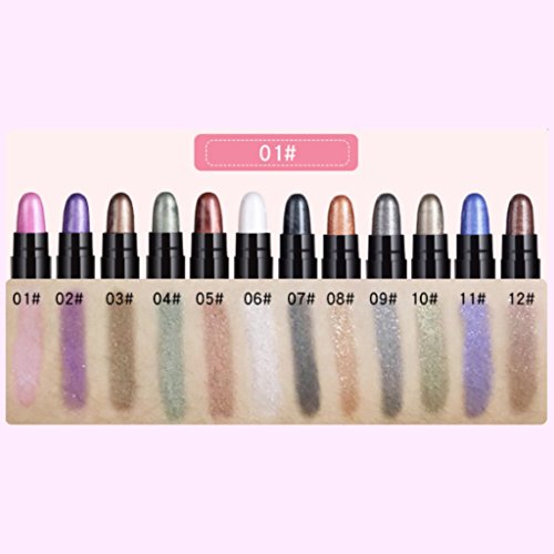 MagiDeal 12 Farben Lidschatten Makeup Eyeshadow Kosmetik Pro Mini Lidschattenstifte – 01# - 8