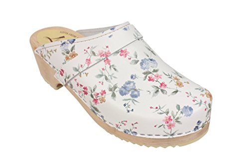 Swedish Clogs : Classic Clog in Wildflower Pattern UK 6 EUR 39