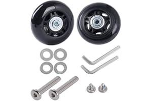 MEJOSER Ersatz Rollen für Koffer Gummi Rollen Räder Ersatz Wheels Rad für Trolley Samsonite Hartschalenkoffer Rollen mit kugellager Ersatzteile, Reparatur Set