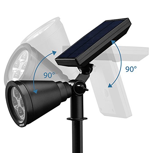 Mpow 2 Stück Gartenleuchten Soleil P2 Superhelle Solarbetriebene Outdoor Spotlight, Wasserdicht für die Hinterhöfe, Gärten, Rasen usw. - 3