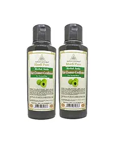Khadi Pure Herbal Amla Shampoo/Hair Cleanser Conditioner, 210 Ml (Pack Of 2),Black
