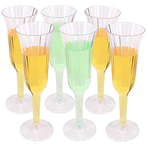 Benail Lot de 60 flûtes à champagne en plastique transparent 16 cl Pour mariages cocktails soirées fêtes