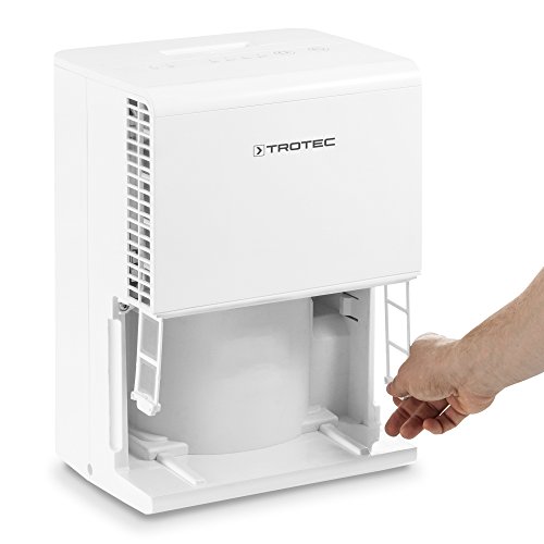 TROTEC Deshumidificador eléctrico TTK 28 E / 10L / Desagüe 2 L/Portátil/para Habitaciones de hasta 15m² / 37 m³ / Pantalla LED/Filtro de Aire/Silencioso / 270 W/Auto-Apagado/Reinicio automático