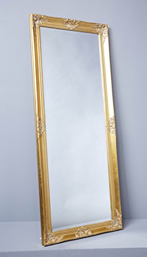Wandspiegel Spiegel 150 x 60 cm gold Antik-Stil barock m. Facettenschliff