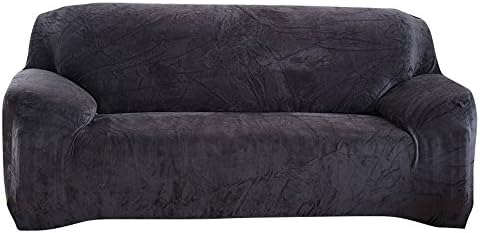 Stretch Sofa 1 2 3 4 Seater Plush Slipcover Pattern Chair Couch Cover Elastic Fabric Suede Sofa Protector
