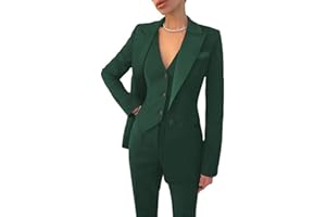Leader of the Beauty, Abito elegante da donna, composto da 3 pezzi (giacca, gilet, pantaloni), adatto per ufficio, lavoro, affari, ballo della scuola, feste