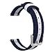 Produktbild MoKo Daniel Wellington 36mm Armband, universal 18mm Nylon Uhrenarmband Erstatzband Uhr Band Watchband für Asus Zenwatch 2 Damen 1.45 '' WI502Q, Withings Activite Pop, LG, Huawei Fit, Blau/Weiß