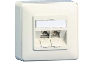 Metz Connect Anschlussdose, Cat.6A TN E-DATmod-2AP-rws