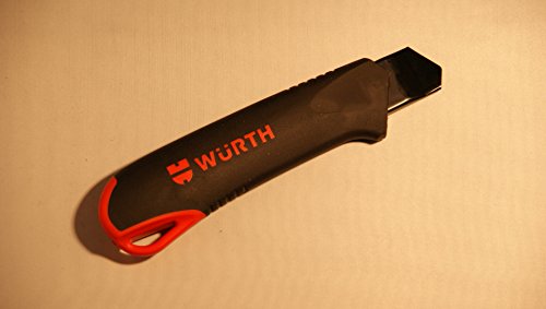 Würth Cuttermesser 25mm Extrem stabil rutschfester 2K Griff robuste Klingenführung Top Qualität Universalmesser - 2