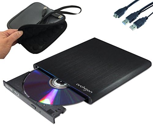 Archgon Style external Blu-ray writer (reader) USB 3.0 alu black with neoprene pouch