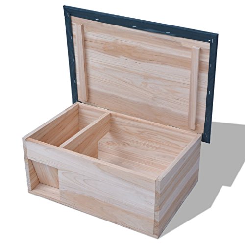 vidaXL Igelhütte Igelhaus Igelhotel mit Labyrintheingang Boden 45x33x22 cm Tannen Holz - 4