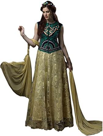 simple gown with dupatta