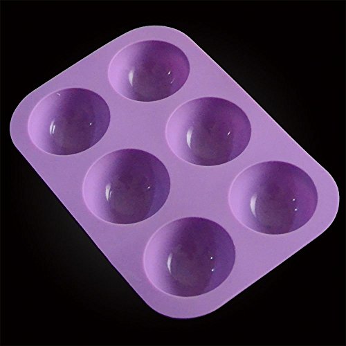 Natthom 5cmDia, Halbkugel Cake Muffinform, Silikon, für Gebäck Jello Mold Backform (A)