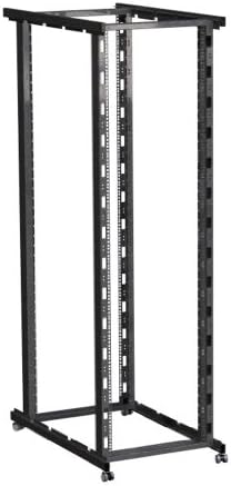 42U 482.6mm (19") Open Frame Rack Enclosure - 1000mm Depth - Black - Server Network Cabinet