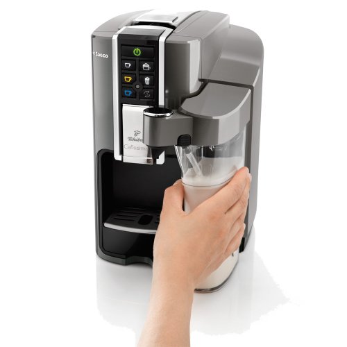 Tchibo Saeco Cafissimo Latte Kapselmaschine (für Kaffee, Espresso,Caffé Crema,Latte Macchiato,Cappuccino oder Tee), grau - 3