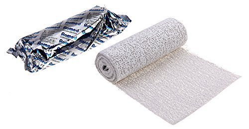 24 Rollen Gipsbinden 10 cm x 2,7 m insg. 64,8 Meter Babybauch Gipsabdruck tauchfertig von Romed
