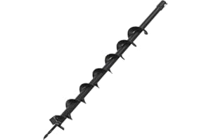 vidaXL Barrena Jardín Broca Espiral Acero Taladro Tierra Perforador Suelo Ahoyador Excavador Jardinería Herramienta Ahoyadora Plantar Sembrar 60 mm
