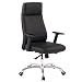 Produktbild FineBuy Bürostuhl PATO Echt-Leder Schwarz ergonomisch mit Kopfstütze | Design Chefsessel Schreibtischstuhl ergonomisch mit Wippfunktion | Drehstuhl mit Armlehnen X-XL 120 kg