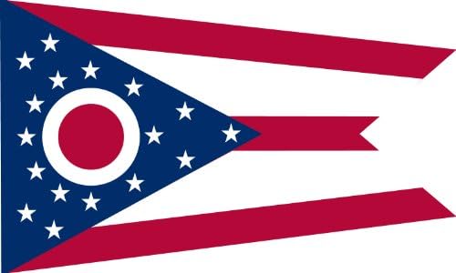 Valley Forge Flag 2-Foot by 3-Foot Nylon Ohio State Flag with Canvas Header and Grommets