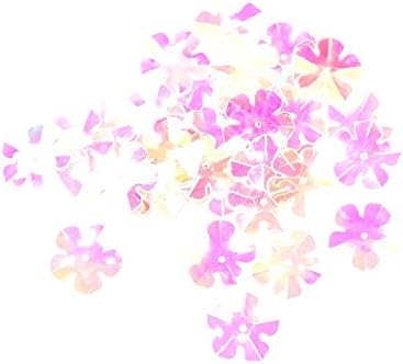 Papercellar Large Flower Shape Sequins Clear Pink - per pack
