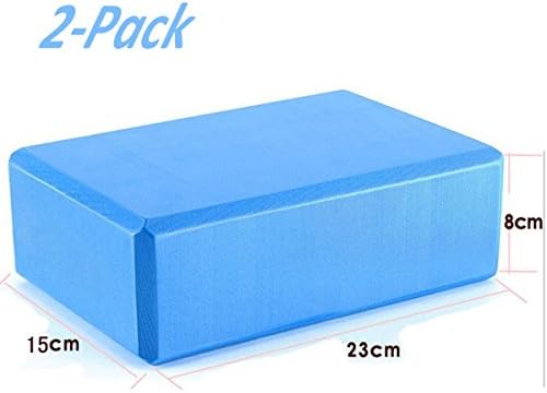 Heemepink 2-Pack Non-Slip High-Density EVA Foam Yoga Block Brick Yoga Pilates Stretch Health Fitness Exercise Tool