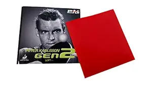 Stag Peter Karlsson Gen2 Soft Max Table Tennis Rubber, 2mm (Red)