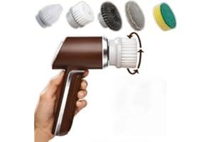 AAFGVC Horsepower Scrubber - Das Original aus dem TV - Elektrische Reinigungsbürste inkl. 5 Aufsätze - 2000 mAh - putzt, schrubbt & poliert - Schrubber für Bad, Fliesen, Küche - kabelloser Fugenreiniger