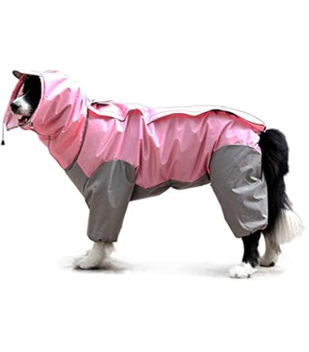 Impermeabile Per Cane MOREZI - Collo Alto, 4 Zampe, Cerniera Posteriore, Navy - Taglia XL - Foto 11